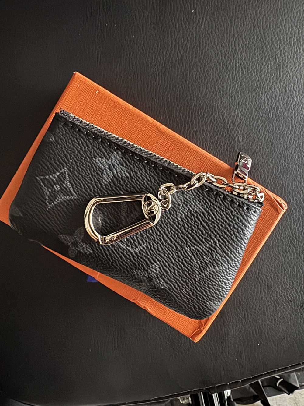 Louis Vuitton Monogram Eclipse Key Pouch — Black & Gray - Picture 5 of 5